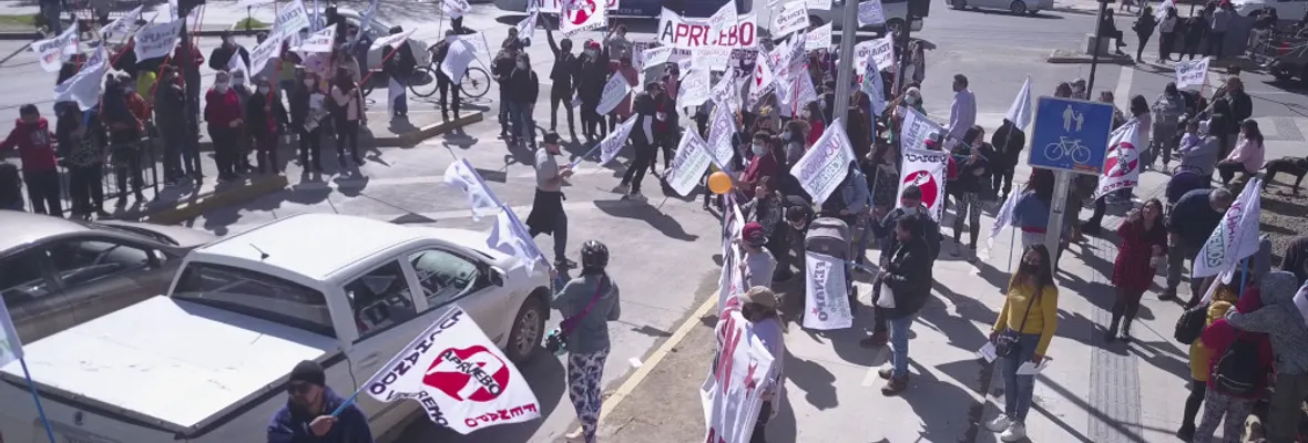 Biobío: Federación Nacional de Pobladores se manifestó por el Apruebo y el derecho a la vivienda digna