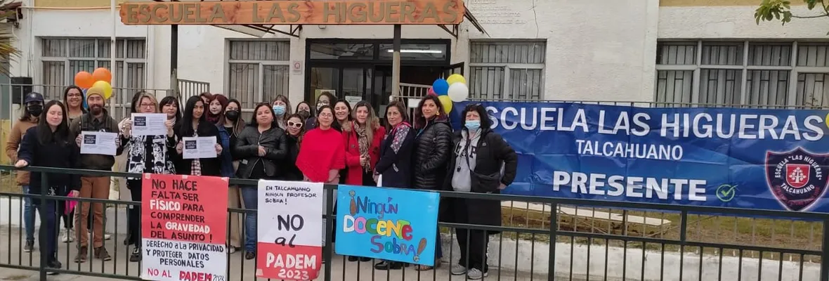 Jornada de protesta vivieron docentes de Talcahuano ante posibles despidos y reducción de horas en Plan de Educación Municipal 2023