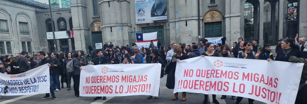 Con marcha protagonizada por trabajadores y estudiantes: Sindicato UCSC dio el vamos a su huelga