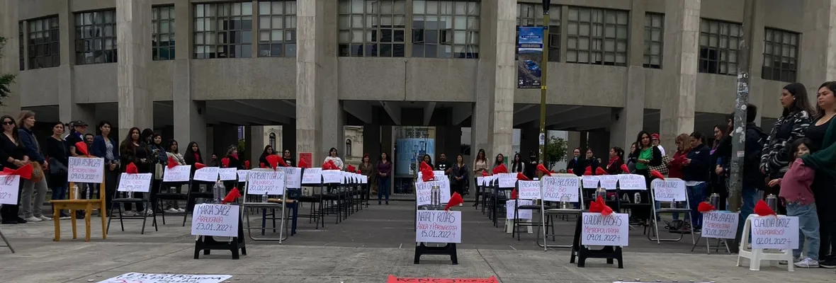 Organizaciones feministas realizan intervención en Concepción en memoria de Estela Vega y todas las mujeres asesinadas durante 2022
