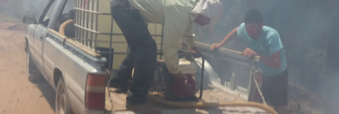El método de la brigada vecinal que combatió focos del megaincendio entre Ránquil y Coelemu