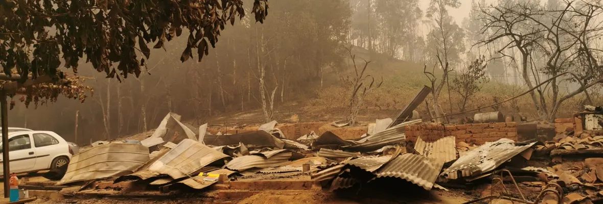 El 50% de las viviendas en zonas rurales fueron destruidas por incendio en Santa Juana: revisa como puedes ayudar
