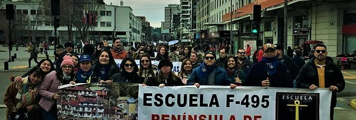 Paro nacional docente colmó las calles de Concepción en primer llamado de atención a Boric y el Mineduc