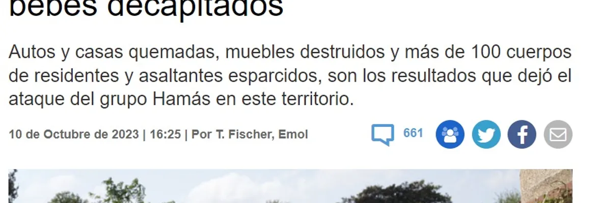Medios mantienen fake news de 40 bebés decapitados por Hamás pese a que fue desmentida hace días