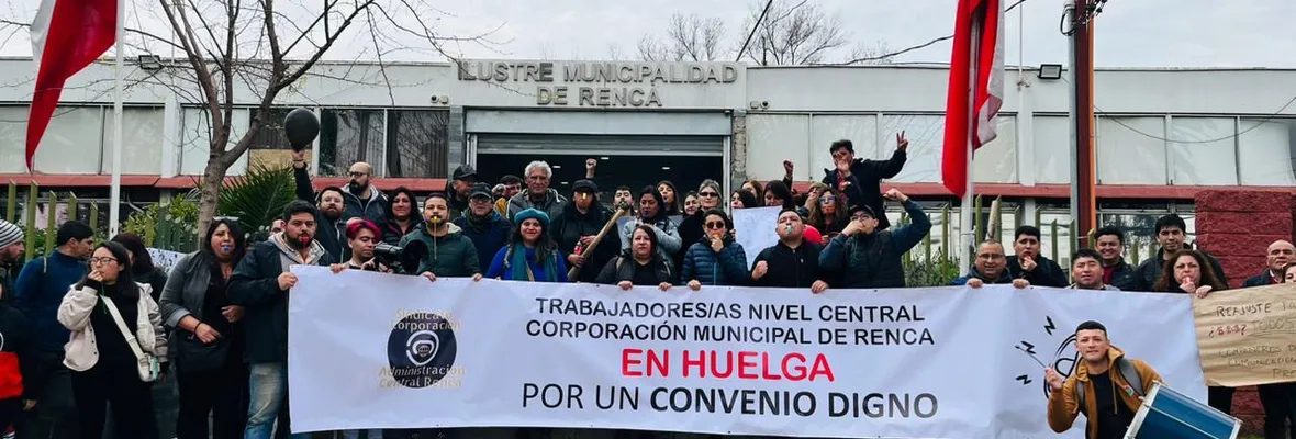 Cumplen 13 días en huelga: Trabajadores de la Corporación Municipal de Renca acusan practicas antisindicales por parte del municipio