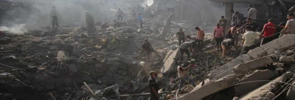 El equivalente a 3 bombas de Hiroshima han caído en 100 días sobre la población civil de Gaza