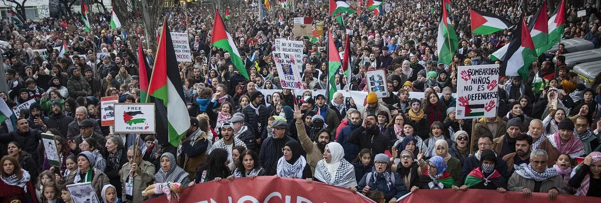 Sindicatos catalanes llaman a paralizar en solidaridad con Palestina este 7 de febrero