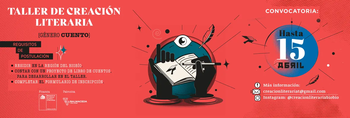 [Convocatoria] Taller literario “Prosa | Narrativa | Cuento” en Balmaceda Arte Joven