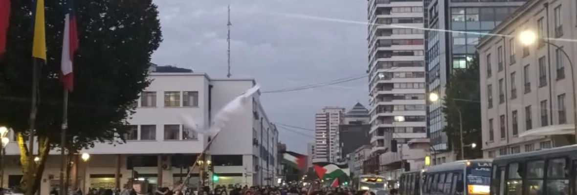 “Donde están, no se ven, las sanciones a Israel”: Marcha en apoyo a Palestina recorrió el centro de Concepción