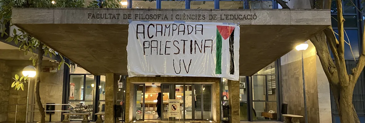 La primera acampada en el Estado español para denunciar el genocidio en Gaza y pedir el fin de las relaciones con Israel