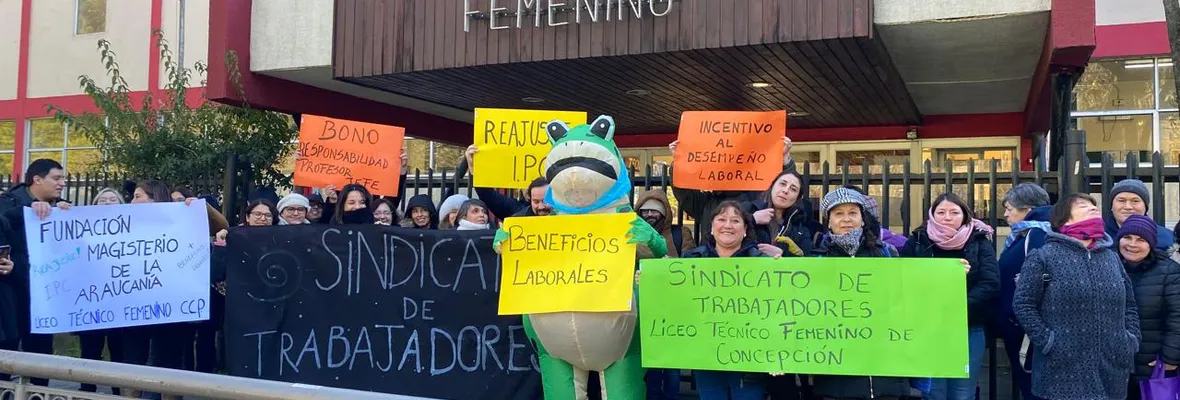 "Pese a lineamiento católico cristiano": Sindicato de Liceo Técnico Femenino de Concepción acusa intransigencia de fundación sostenedora a tres días de huelga