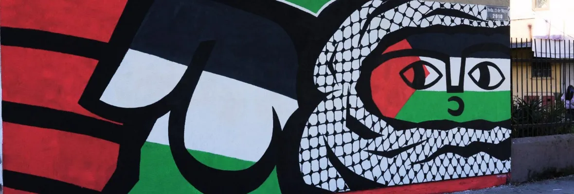 Desde Lorenzo Arenas a Palestina: mural de PLA levanta la voz por la dignidad y la resistencia