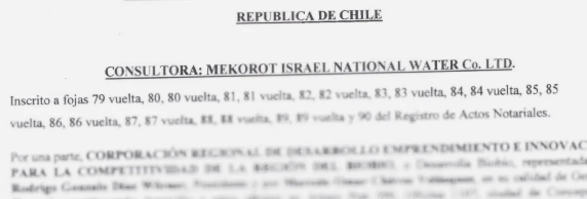 300 millones de pesos: Corporación Desarrolla Biobío del Gobierno Regional financió empresa israelí que mantiene sin agua a población palestina
