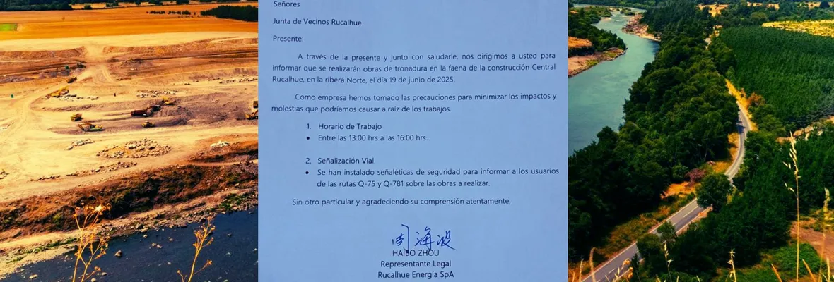 Central Rucalhue inició tronaduras en construcción de hidroeléctrica en el río Biobío