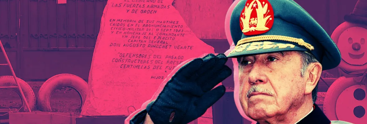 Linares: Ejército y Bienes Nacionales desconocen paradero de monolito en homenaje a Pinochet retirado desde una plaza por desconocidos