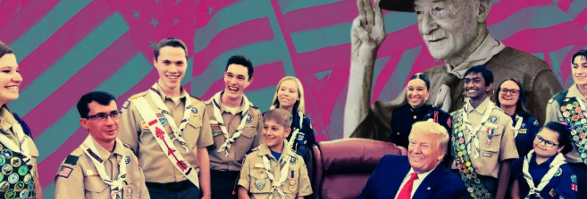 A lo vieja escuela: Scouts se rinden a los pies de Trump