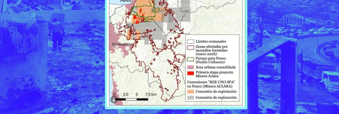 Forestales y tierras raras: Mapa grafica impactos de incendios e intereses mineros en zonas afectadas