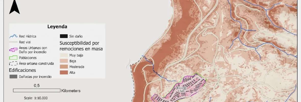 Mapas advierten riesgo de derrumbes en zonas afectadas por megaincendio en Lirquén y Punta de Parra