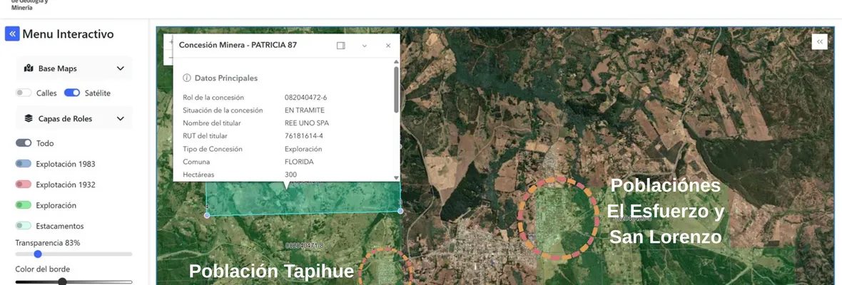 Concesiones mineras sobre Florida y Biobío: crece tensión por avance de minera de tierras raras sobre poblaciones urbanas