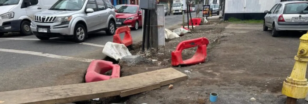 Desastre en veredas de Concepción, una empresa que abandona las obras y la insólita respuesta de la Municipalidad