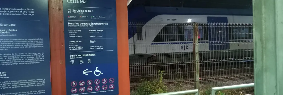 Biotren atropelló a una mujer de tercera edad en San Pedro de la Paz