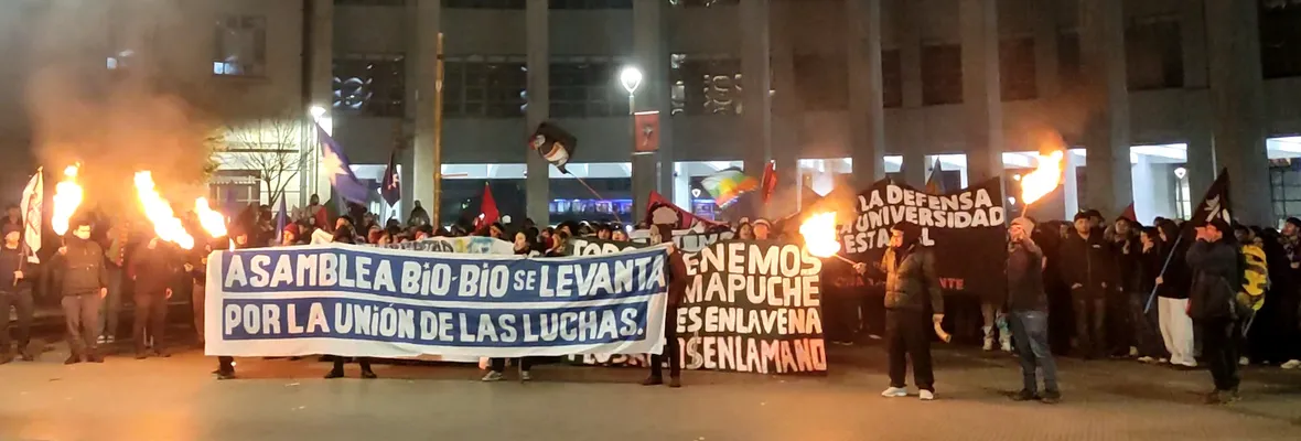 Marcha contra recortes sociales de Kast y avance extractivista en el Biobío recorrió Concepción