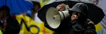 [FOTOS] Trabajadores marchan y exigen convocatoria a Paro Nacional por el fin de las AFP
