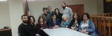 Familiares de asesinados en Operación Alfa Carbón se entrevistan con Ministro Carlos Aldana