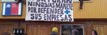Comunidades se toman sede de CONADI en Cañete en repudio a violencia policial contra niños mapuche