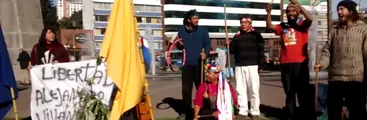 [VIDEO] Comunidad pehuenche Butalelbun se manifiesta en Concepción por la libertad de Alejandro Vivanco