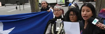 Mujeres de distintos pueblos originarios expresan su apoyo a los huelguistas mapuche