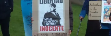 Mitín en Concepción por la libertad de la machi Francisca Linconao y los presos políticos mapuche