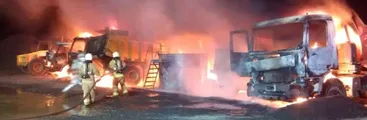 Queman 16 camiones en Vilcún en apoyo al Machi Celestino Córdova