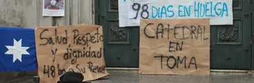Toman catedral de Concepción en solidaridad con Machi Celestino Córdova