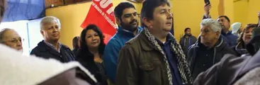 Presencia de diputado Gastón Saavedra fue rechaza en actividad del 1 de mayo en Tomé