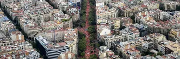 Cerca de un millón de manifestantes reclama la independencia de Cataluña