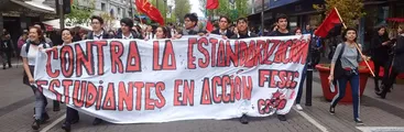 Secundarios/as marchan contra el SIMCE y el proyecto Aula Segura en Concepción