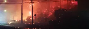 Incendio forestal afecta a cerro de Laguna Grande