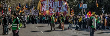 El independentismo desborda el centro de Madrid en su reclamación por los derechos civiles