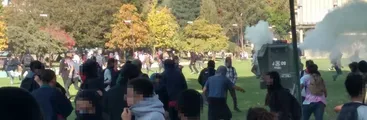 IMÁGENES | Carabineros ingresa al campus de la U. de Concepción y reprime a estudiantes