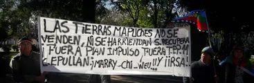 Comunidades lavkenche protestan contra cambio de ley y consulta indígena en Cañete