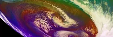 Satélite de EE.UU. registró efecto Fujiwhara fuera de la costa de Chile: 2 vórtices ciclónicos “se revuelven” entre sí