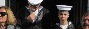 Organizaciones de DDHH se manifiestan ante el zarpe de La Esmeralda solicitando que se tranforme en Centro de Memoria flotante