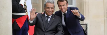 Protestas por caso Julian Assange y posible instalación de bases militares de EEUU en Islas Galápagos reciben a Lenín Moreno en París