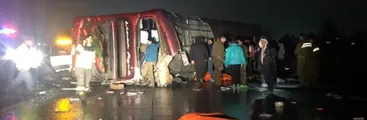 Volcamiento de bus en Ruta 5 a la altura de San Franciso de Mostazal deja 6 personas muertas y múltiples lesionadas