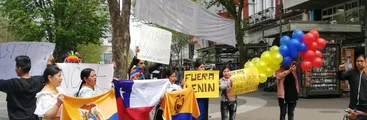 Comunidad ecuatoriana residente en Concepción se manifestó contra gobierno de Lenín Moreno