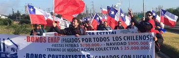 Subcontratistas de ENAP marchan de Hualpén a Concepción sumándose a las protestas y exigiendo fin a abusos del subcontrato