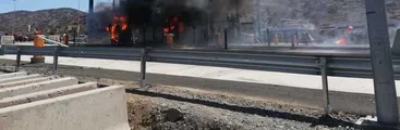 La Serena-Ovalle: les subieron el peaje y lo quemaron