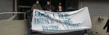 Comunidades mapuche lafquenche realizaron concentración en apoyo a Tomás Antihuen en Concepción exigiendo traslado a Lebu