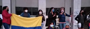 Manifestación en solidaridad con Colombia se realizó esta tarde en Concepción